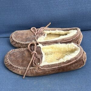 UGG Australia Brown Suede Moccasin Slippers